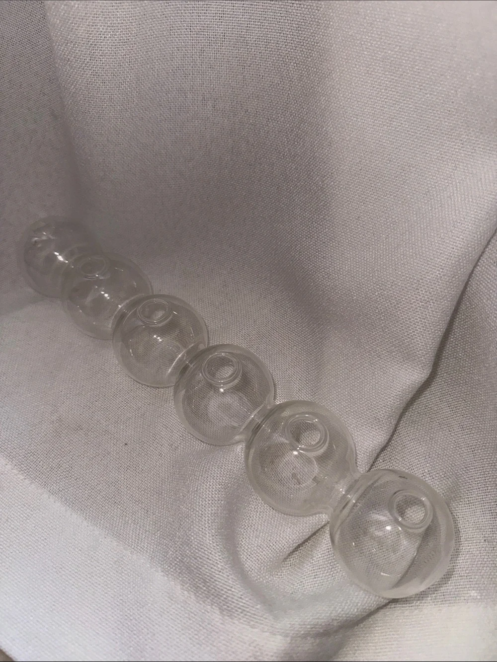 Glass Clear Bubble Bud Vase
